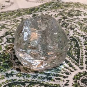 Kosta Boda snowball glass candle holder